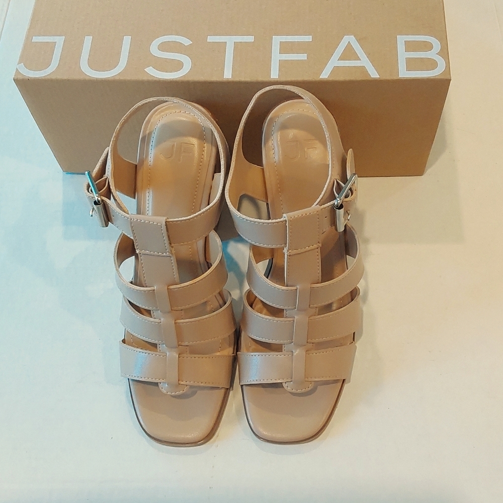 JustFab- "Jeanne"- Heeled Sandal- NEW WITH BOX!